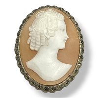 Broche Mandile 1922 Femme Cammei antichi in Argent Conchiglia 2MSPCM46